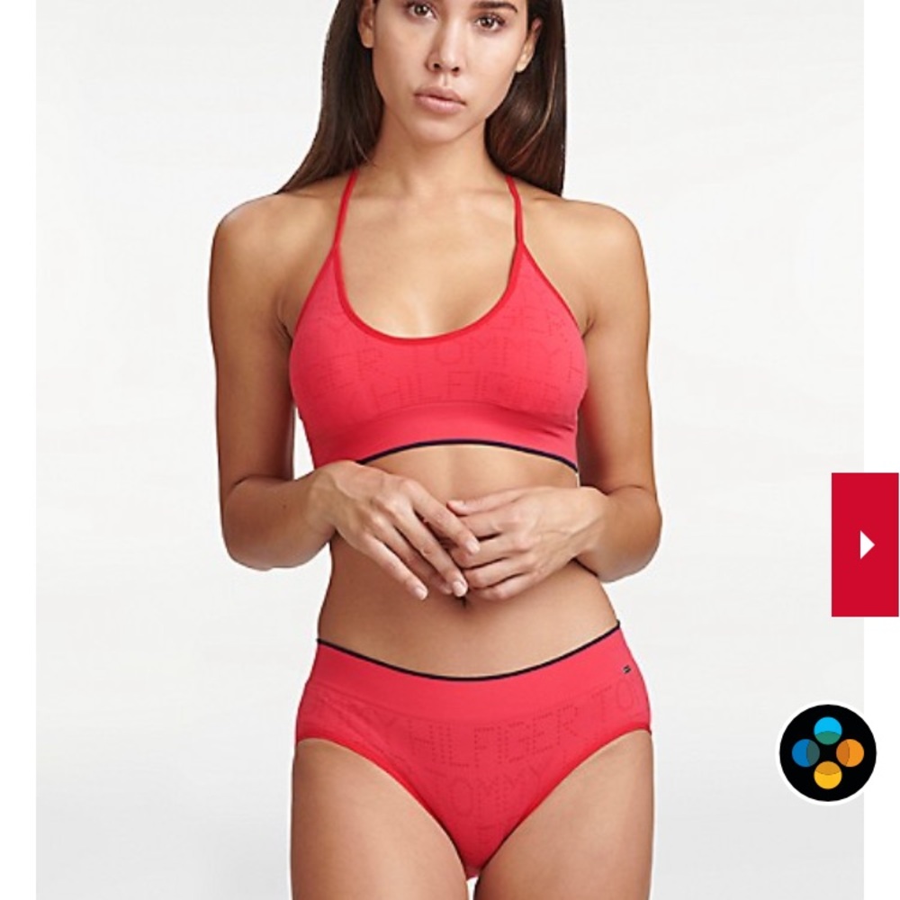 Tommy Hilfiger scoop neck logo bralette